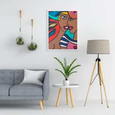 Toile Coton 3D Love Fish