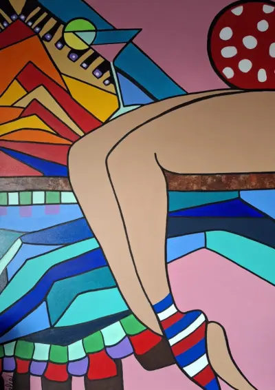 Toile Coton simple Miss Socquette