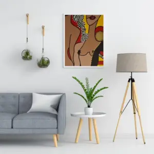 Toile Coton 3D Cœur en Fleurs