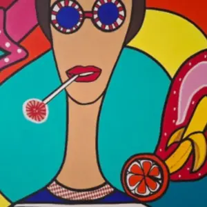 Toile Coton 3D Banane Fraise