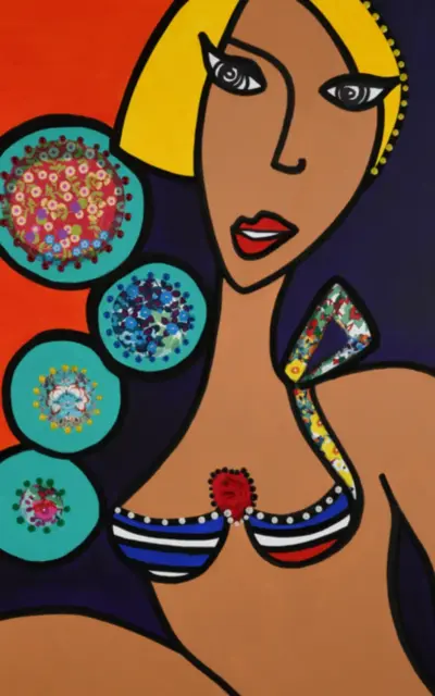 Artiste peintre à Mèze, a propos, la boutique, Toile Coton 3D Cabanon