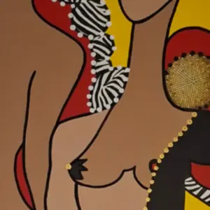 Toile Coton 3D Cœur en Fleurs