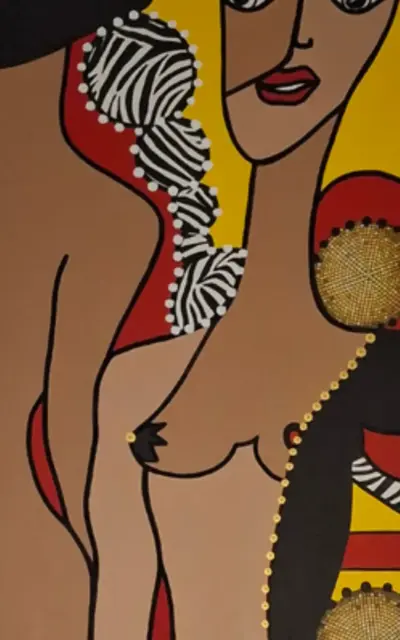 Toile Coton 3D Cœur en Fleurs