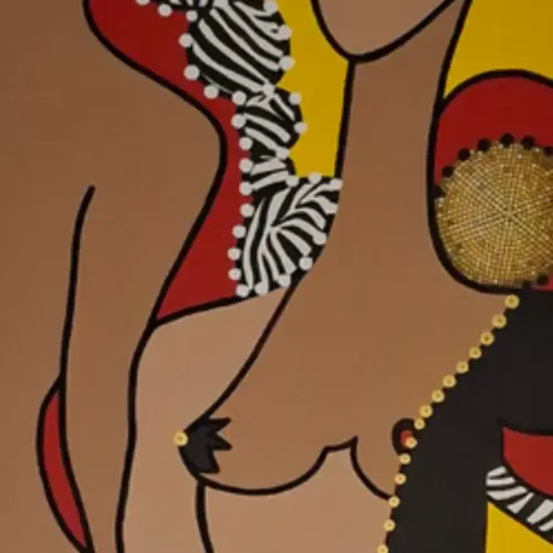 Toile Coton 3D Cœur en Fleurs