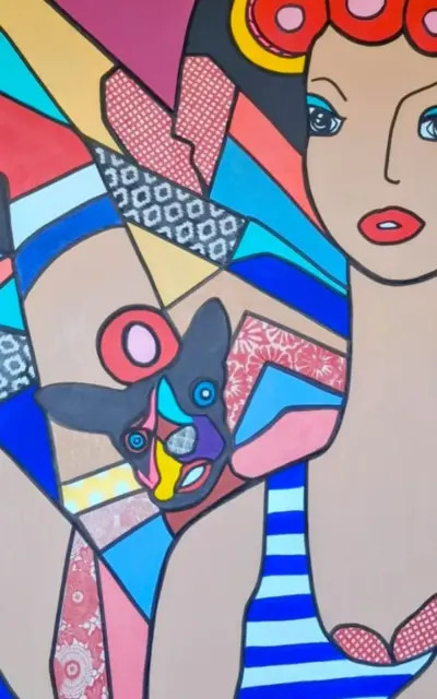 Toile Coton 3D Dog Cabaret