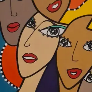 Toile Coton simple Les Copines