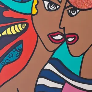 Toile Coton 3D Love Fish