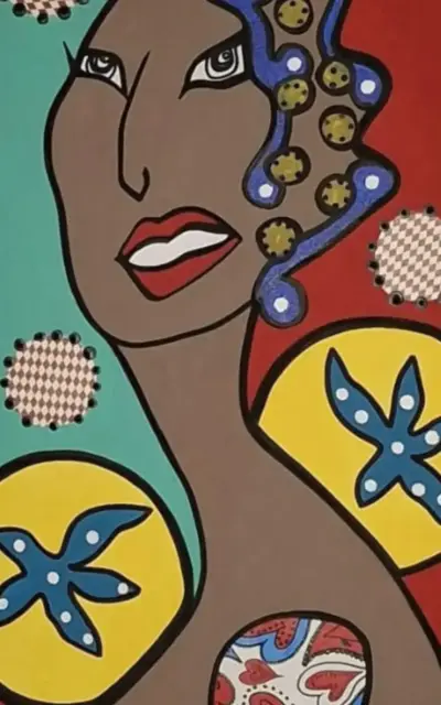 Toile Coton 3D Miss Circus