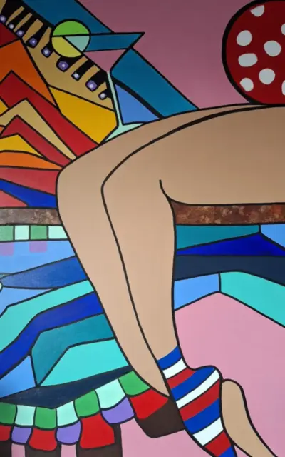 Toile Coton simple Miss Socquette