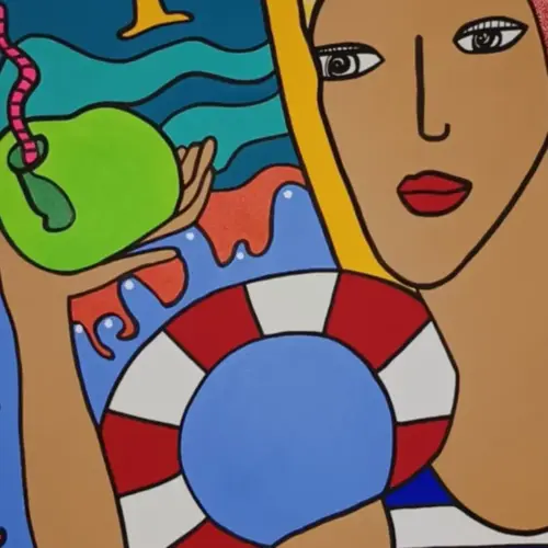 Toile Coton simple Pomme Verte