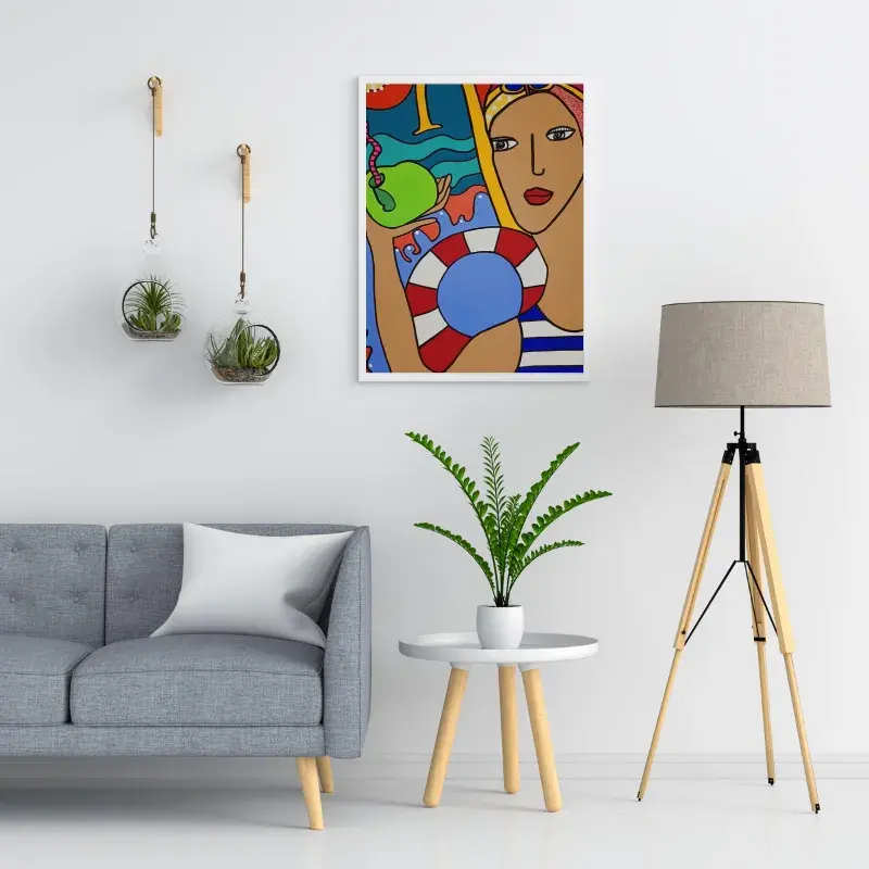 Toile Coton simple Pomme Verte, Artiste peintre à Agde