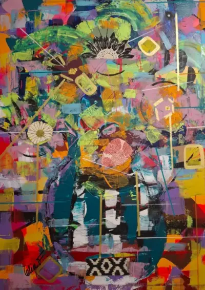 Toile Coton simple Metaflores 2 Toile Coton simple Metaflores